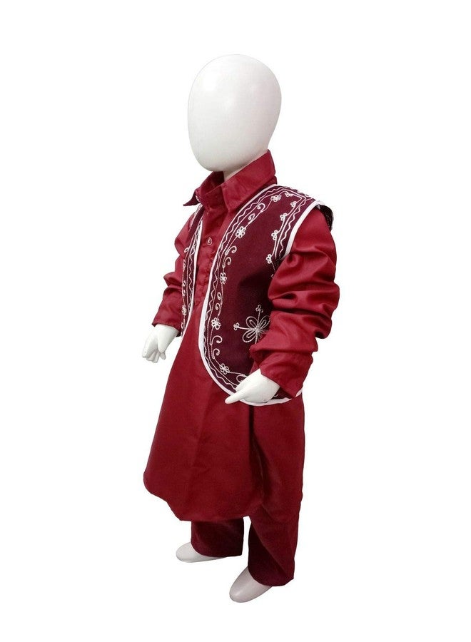 BookMyCostume Polyester Kashmiri Pathani Suit Indian State Fancy Dress Costume for Boys and Adults 6-7 Years - Image 4